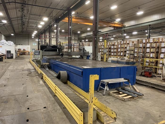 Used 2008 ALLTRA CORP. MODEL PG14-12 WJ, 120" X APPROX. 468" 2 HEAD GANTRY STYLE CNC WATER JET