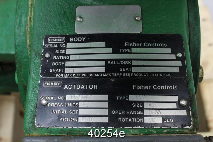 Used Fisher 4" Vee Ball Control Valve, V150 #40254