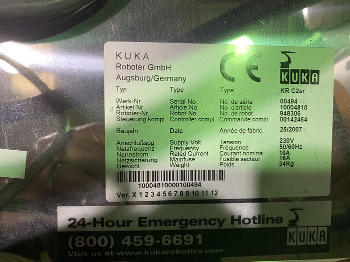 Used KUKA KR 5 SIXX R650 6 AXIS CNC ROBOT