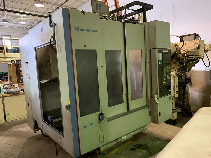 Used HARDINGE BRIDGEPORT XR760 VERTICAL MACHINING CENTER W/4TH AXIS TSUDA COMA ROTARY TABLE