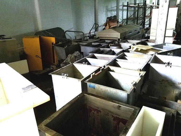 Used Stainless Steel Rinsing Tanks Counter Flow Rinse Dipping Dying Electroplate