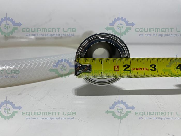 Used Saint Gobain 23035763 Pure Fit 97" Hose w/ 1" to 2" Sanitary Fitting 90 PSI