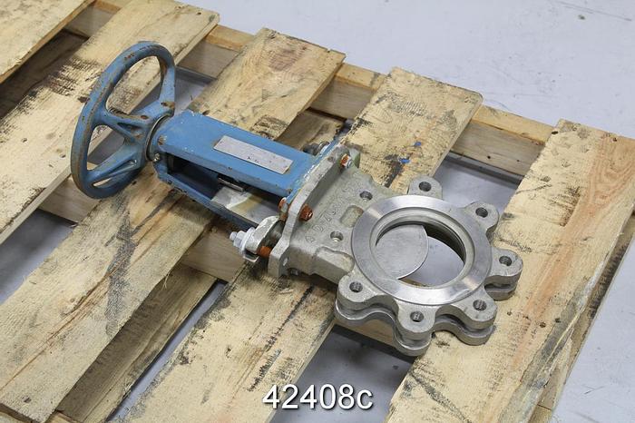 Used Dezurik 9260374 4" Hand Operated Knife Gate Valve #42408