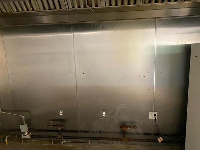 Used EXHAUST HOOD NFPA #96 STAINLESS STEEL, ROOF FAN, FIRE EXTINGUISHING SYSTEM 856C
