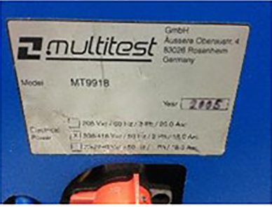 Used 2005 Multitest MT 9918
