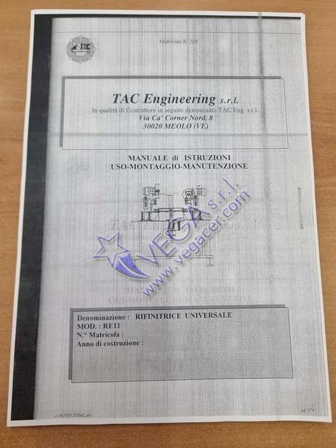 Usato Universal finishing unit TAC mod. RIF-3 - suitable for round, oval, rectangular and square objects