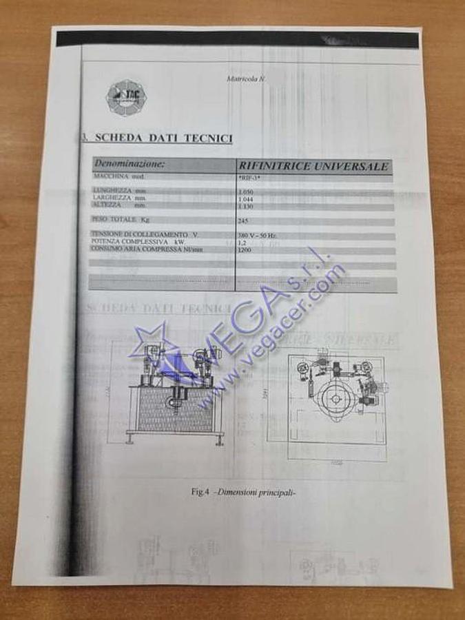 Usato Universal finishing unit TAC mod. RIF-3 - suitable for round, oval, rectangular and square objects