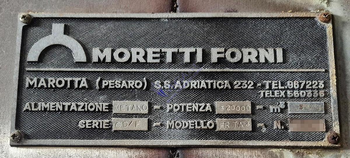 Usato Gas turbo kiln MORETTI mod. FRTA3 series CD/F - 3 m3, 1300°C