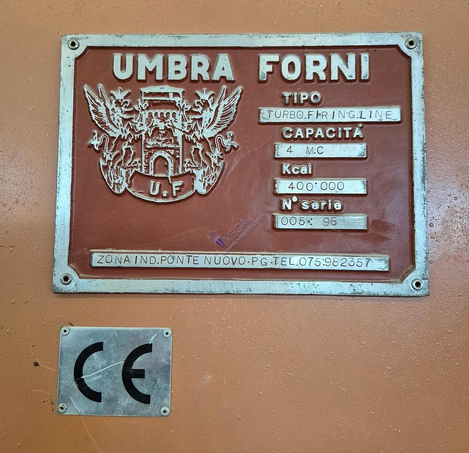 Usato Gas turbo kiln UMBRA FORNI mod. TURBO.FIRING.LINE - 4 m3, 1100°C