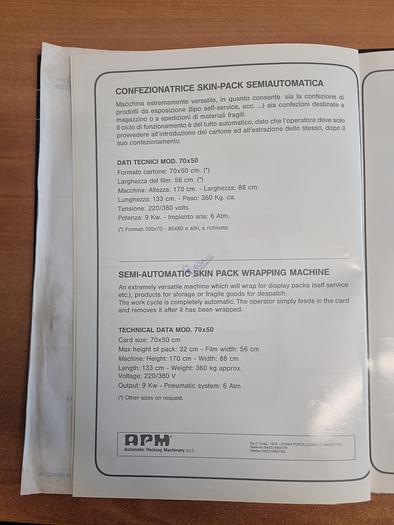 Usato Semi-automatic skin pack wrapping machine APM