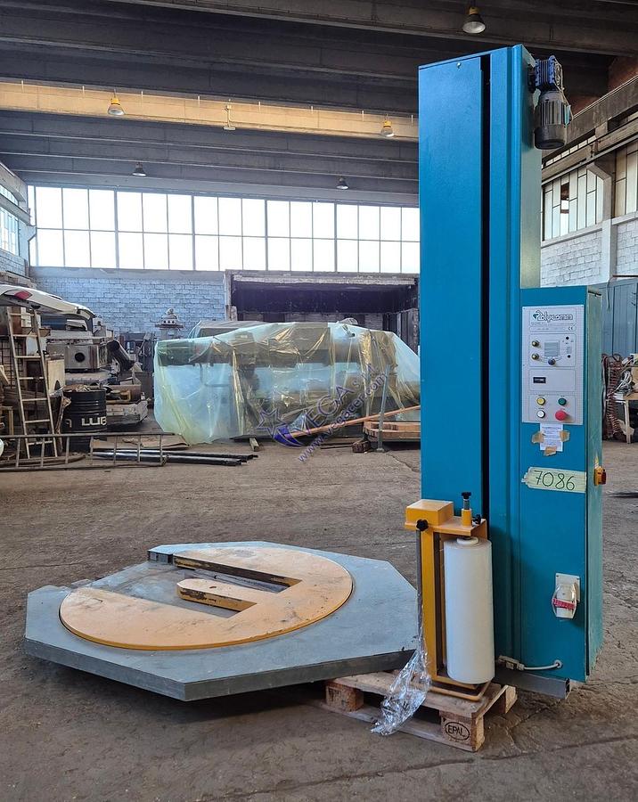 Usato Semi-automatic rotating table pallet wrapper POLYCOMM