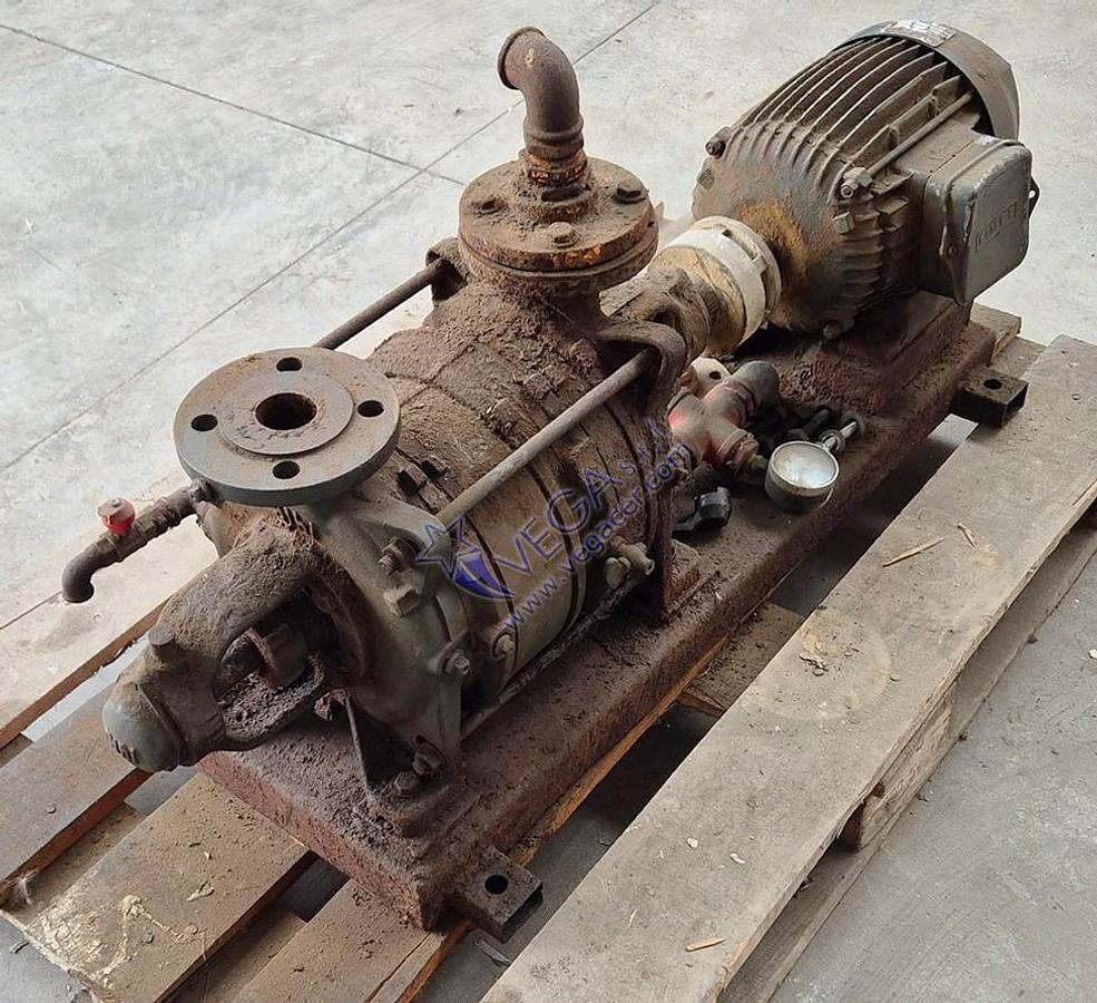 Usato Water vacuum pump SIHI - used for de-airing pugmill VICENTINI mod. PRIMATOR 350
