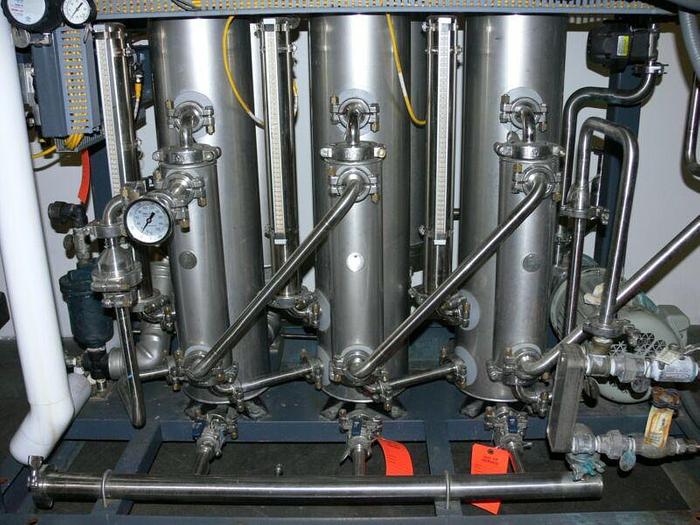 Used Mueller P6015-3 Multi Effect Water Still, WFI Skid w/ Control Cabinets MFG: 2011