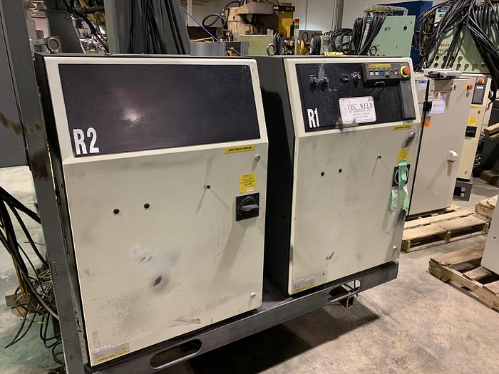Used TEC WELD ROBOTIC DUAL TRUNION WELDING CELL WITH 2 FANUC ARCMATE 120iB'S