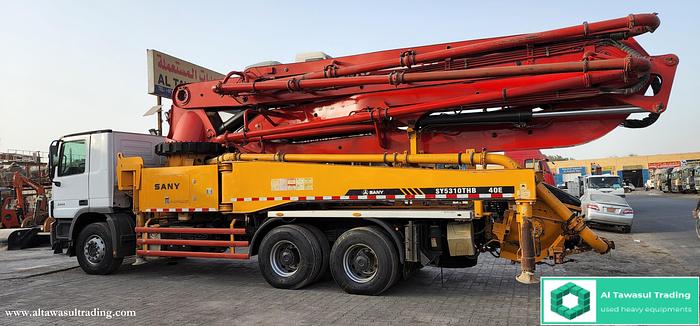 Used SANY 40 Meter Concrete Pump With Mercedes Actros 3411