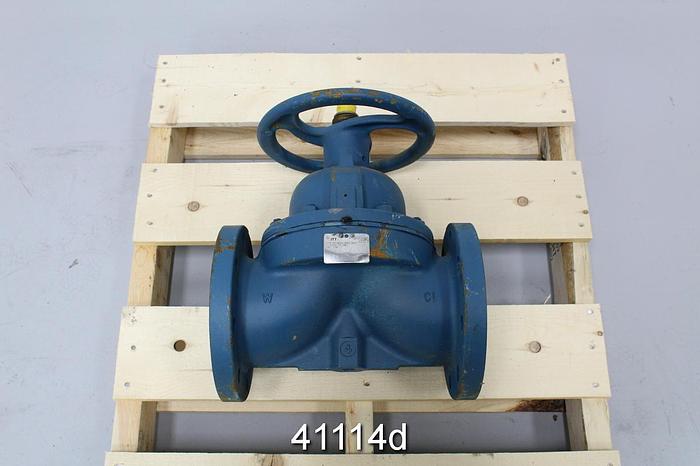 Used ITT 4" Diaphragm Valve, Cast Iron Body #41114