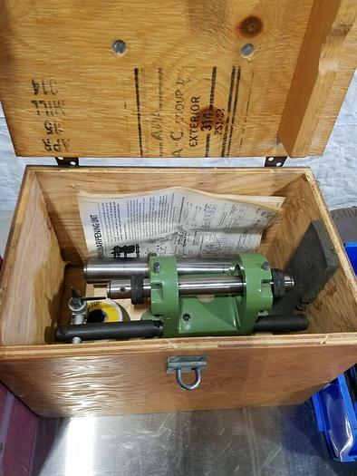 Used NEW Endmill / Drill Sharpening Unit with case to be used with a surface grinder