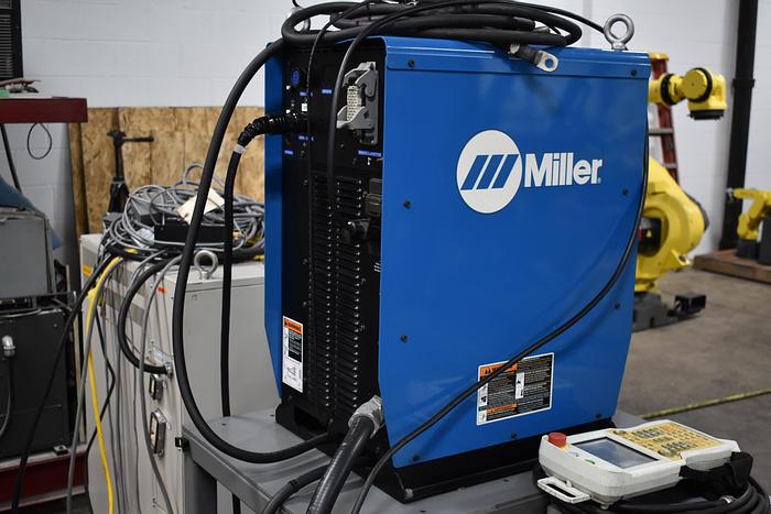 Used Yaskawa Motoman MA3100 Complete Robotic Welding Cell With Miller 450 and MH3100 positioner On Track