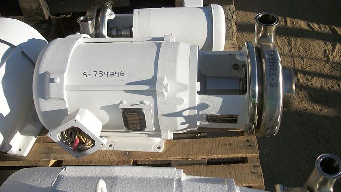 Used Pump, Centrif., 10 HP, S/st, 3 x 2 x 8, Tri Clover, #S734246