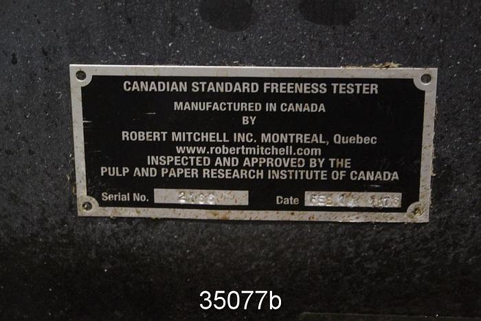 Used Robert Mitchell Canadian Standard Freeness Tester #35077