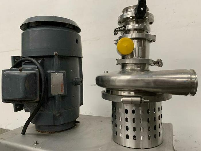 Used Tri-Clover Tri-Blender F4329MD-MBV-S w/ 20 HP Motor On Stainless Steel Skid