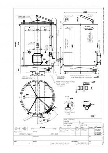 New Stock Letina 1070Gal/4050L Forkliftable Variable Capacity Jacketed Tank