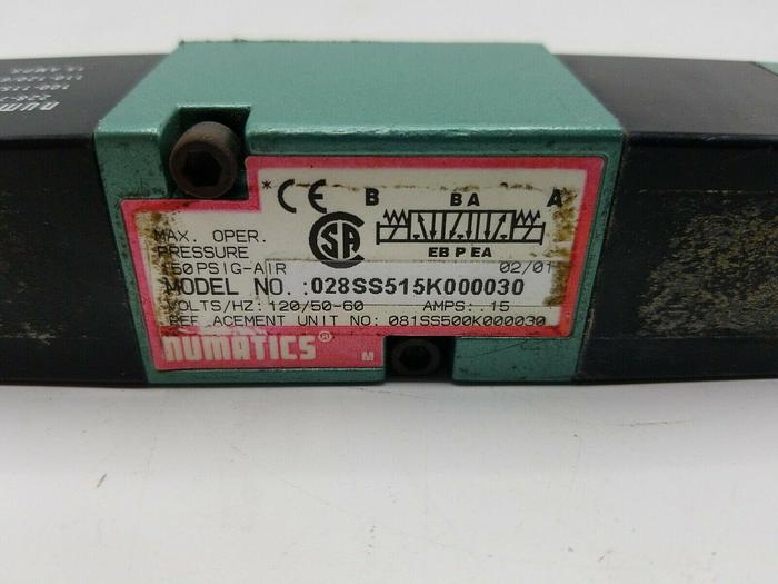 Used NUMATICS 028SS515K000030, 228-703B