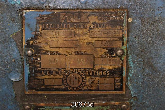 Used Falk 6GDB Gear Drive Ratio 7.999/1 #30673