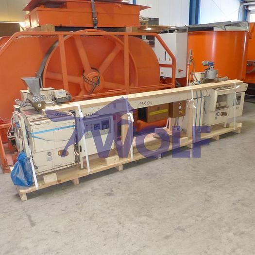 Used Dosing / pouring machine HOPPE - type SPA-280 with cooling table SOLLICH type KT-280.