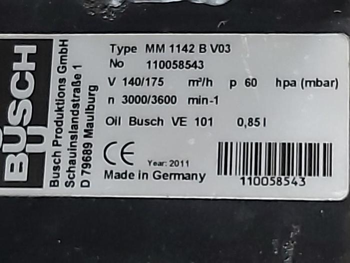 Gebraucht Vakuumanlage mit 3 Vakuumpumpen, 450m³/h, VB.MM 0140-A3-1, Busch, gebraucht getestet, Video