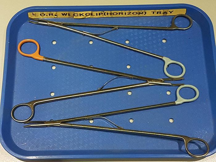 Gebraucht Chirurgie Instrumente Horizon Weckclip Tablett