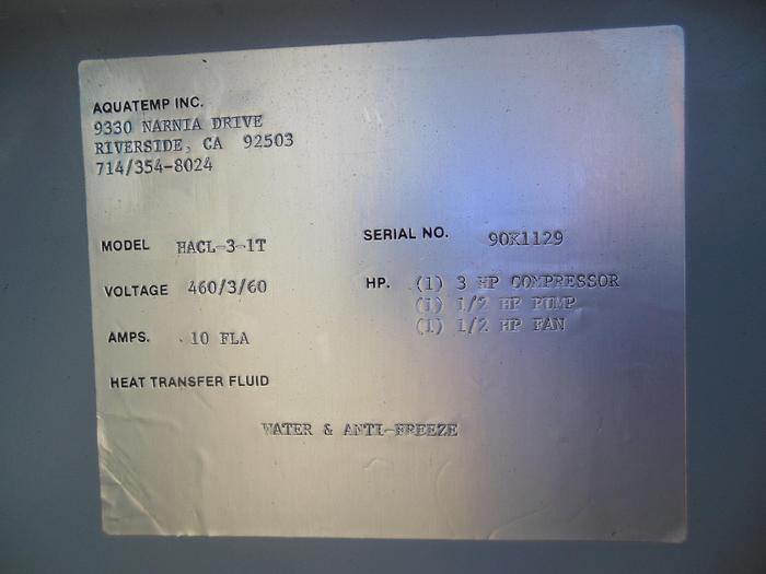 Used Boiler, Hot Oil, Aquatemp, 3 HP Compressor #S742526
