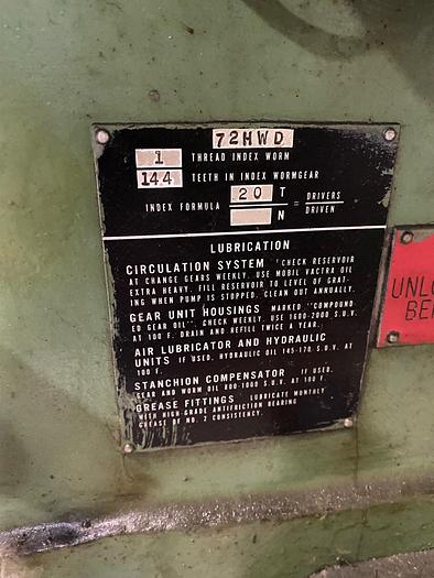 Used Gould & Eberhardt  72H Gear Hobber