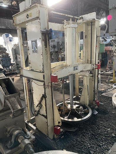 Used 100 GALLON ROSS TRIPLE MOTION MIXER - MODEL PVM-100 - S/S - VACUUM - 2 JACKETED MIX CANS - WITH DISCHARGE RAM