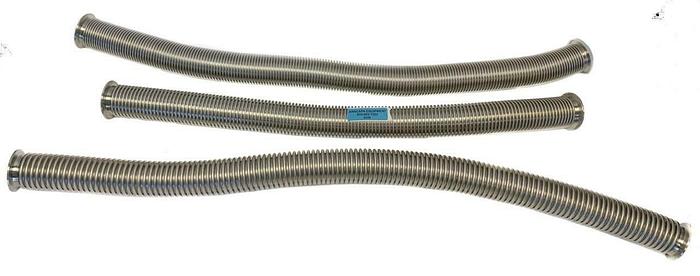 Used KF50 Corrugated Flex Hose Bellows SS, Length 48",41",41" Lot of 3 (8606)