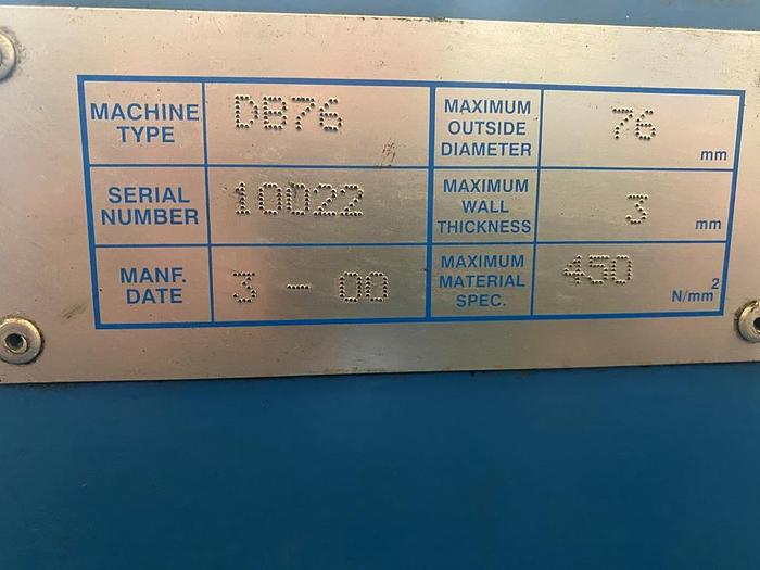 Used 2000 Addison DB76 CNC Tube Bending Machine