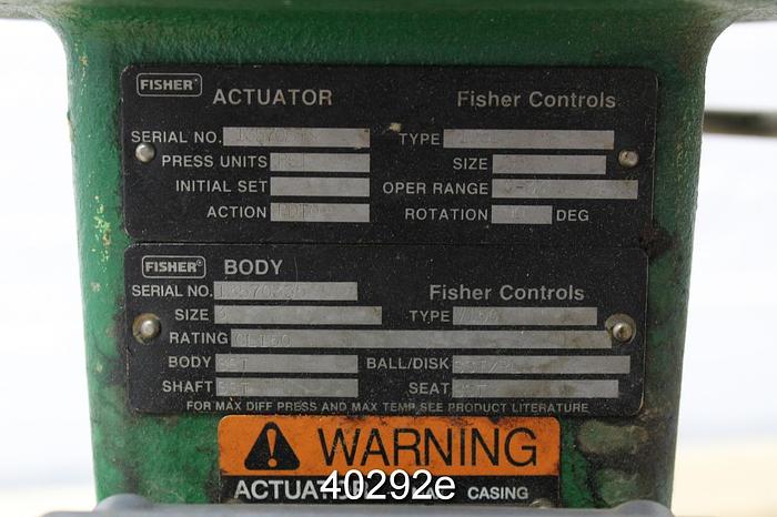 Used Fisher V150 3" Vee Ball Control Valve #40292