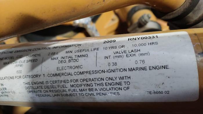 Caterpillar C32 Unused marine propulsion engines x 2 units