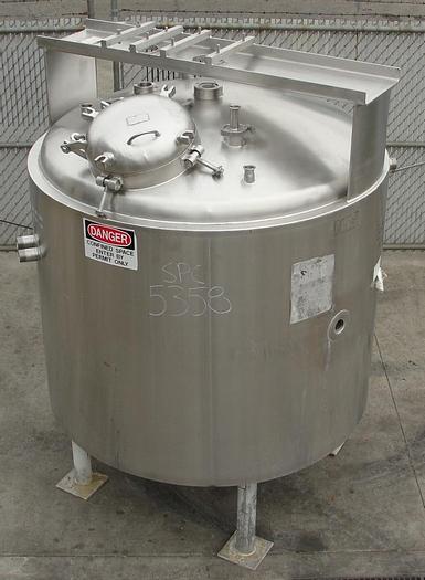 Used 400 GALLON GROEN VACUUM KETTLE - 316L S/S - 100 PSI JACKET