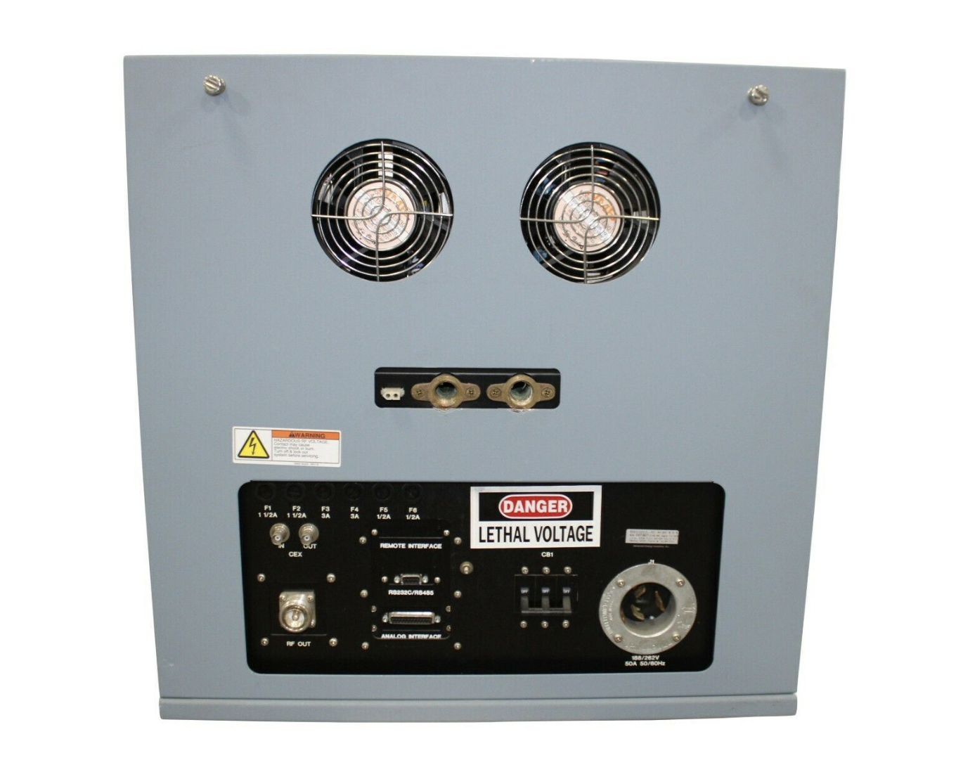 Used Advanced Energy RF50S WATER COOLED RF POWER SUPPLY 3 PH MN3150013-001