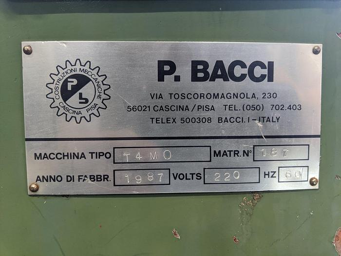 Used Bacci T4MO Copy Lathe with Sanding Heads