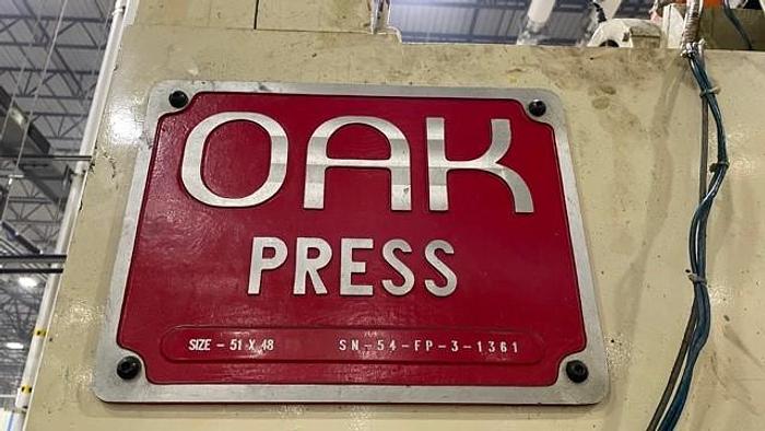 Used Burr Oak Fin Press Line Model FP-3-54