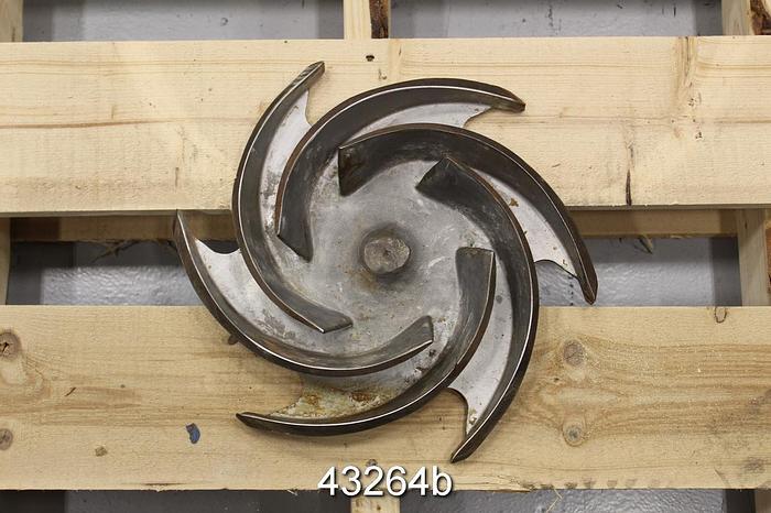 Used Goulds 3196 4x6x13 13" Diameter CF8M 6-Vane Impeller #43264
