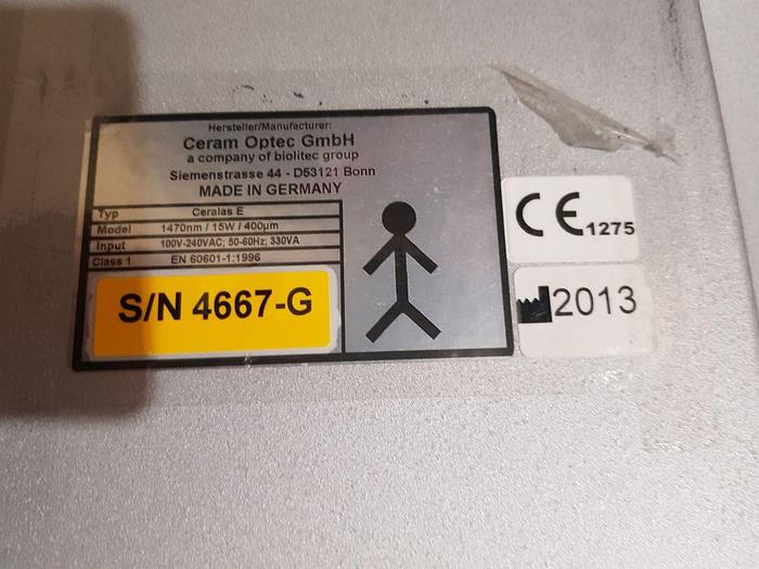 Used BIOLITEC Ceralas E15 Laser - Diode
