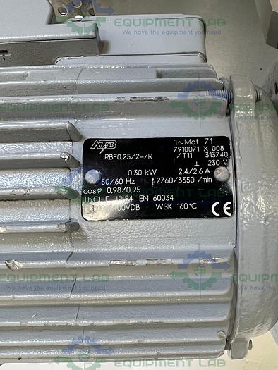 for parts or not working Vacuubrand MBS050BP 99 Diaphragm Vacuum Pump w/ ATB RBF0.25/2-7R Motor