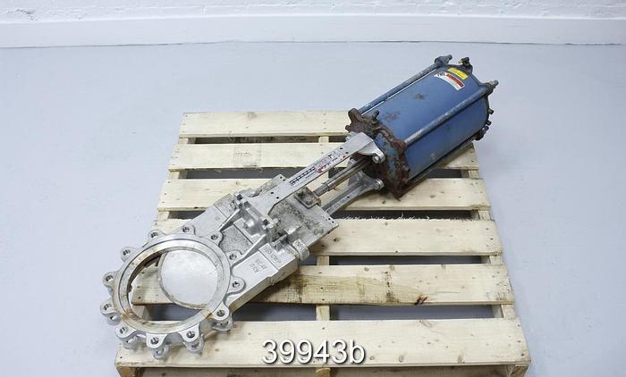 Used Dezurik 10" Air Operated Knife Gate Valve, Stainless Steel #39943