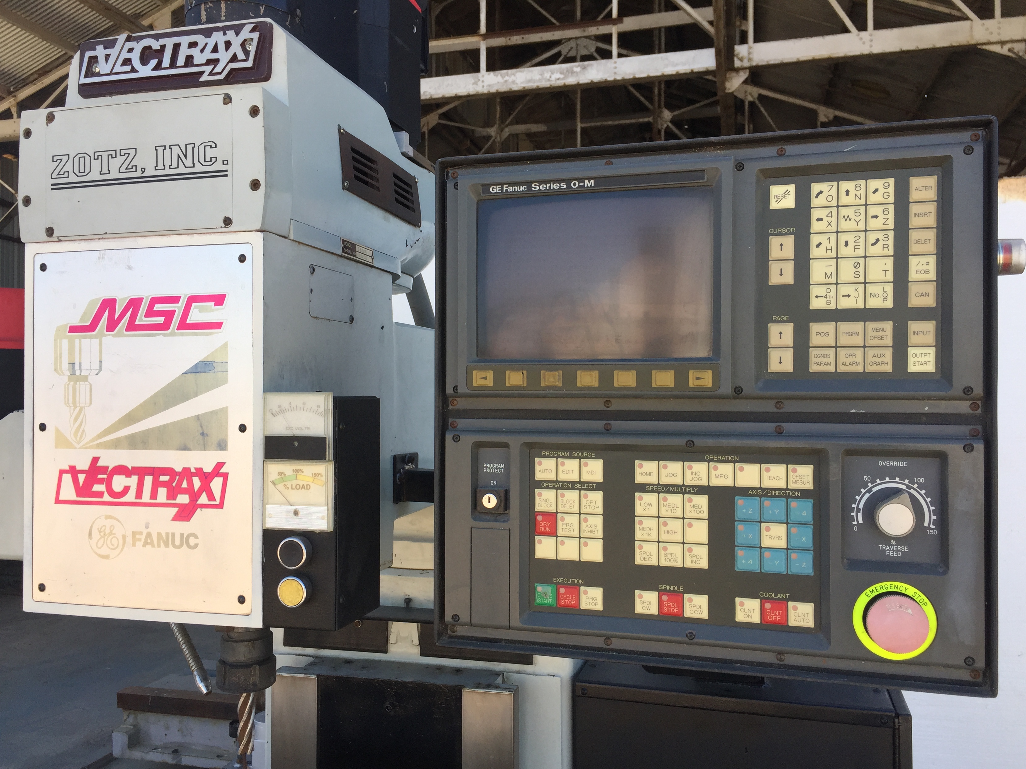 Used MSC Vectrax Model GS 30 N 3-Axis CNC Vertical Milling Machine