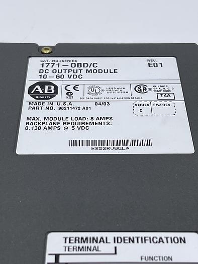 Used Allen-Bradley 1771-OBD/C Rev E01
