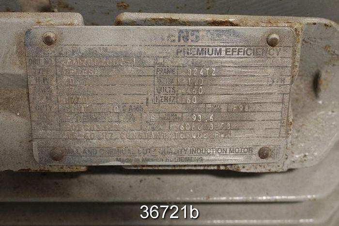 Used Siemens 40 Hp Ac Motor, 460 Volt, 1770 Rpm #36721