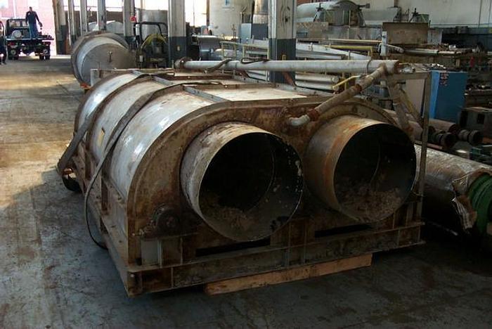 Used Fkc W630 X 3000L Rotary Screen Thickener, Double Barrel #18757